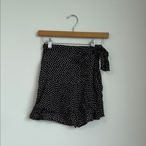 Zara Black and White Polka Dot Shorts